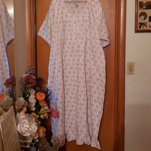 White w/pink Rose's nightgown